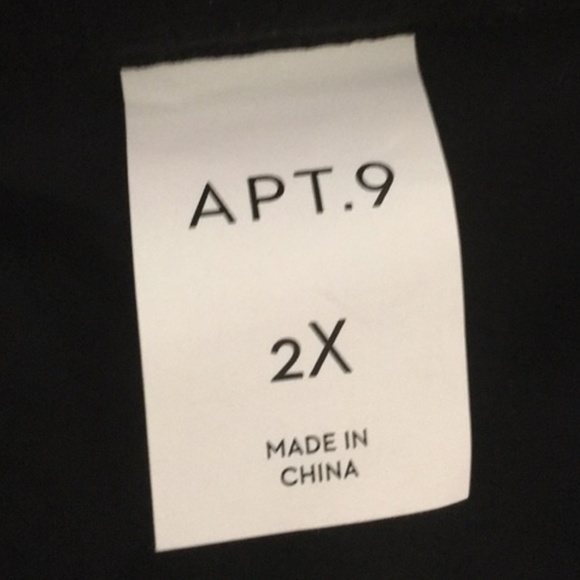 APT.9 Plus Swim Top Halter Bikini Lined Bust Enhancer Black & White Size 2X - Picture 7 of 7